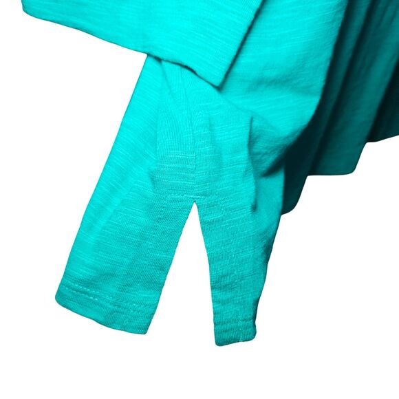 Chicos Women's XL Ultimate Tee Button Back Slub Knit Teal/Green Cotton/Modal - Picture 6 of 11